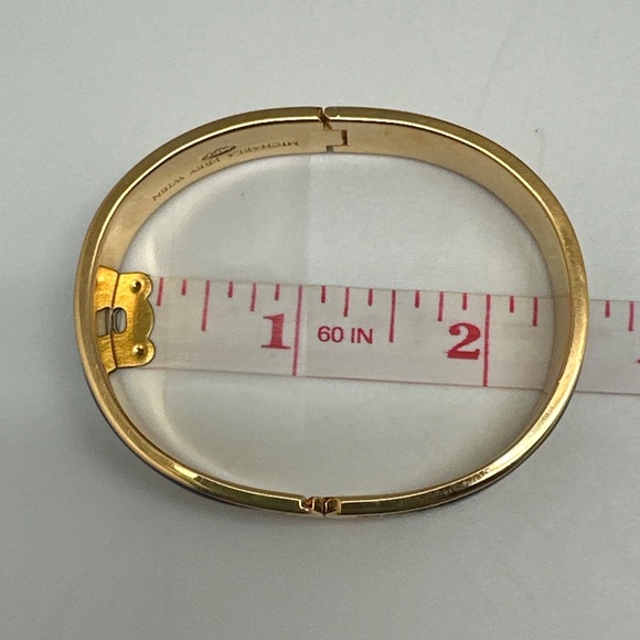 Vintage Michaela Frey Wien MFT Greco-Roman Lion Enamel Clasp Bangle Bracelet - Picture 16 of 16